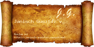 Janisch Gusztáv névjegykártya